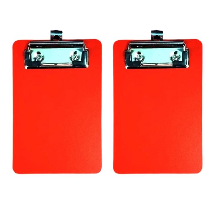 2 Pcs Writing Board Small Clipboard Document Clipboard Plastic Clipboards Hanging Clipboard красный