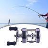 Fishing Reel Baitcaster Smooth Powerful Right Hand Casting 6cmx5cm Black