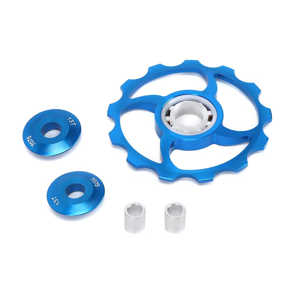 Mountain Bicycle 13T Ceramic Bearing Rear Derailleur Pulley for 8 9 10 11 Speed Blue
