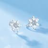 Female No Ear Piercing Clip Type False Stud Earrings Christmas Temperament Student Girlfriend Earrings Cute Sweet Snowflake Earrings