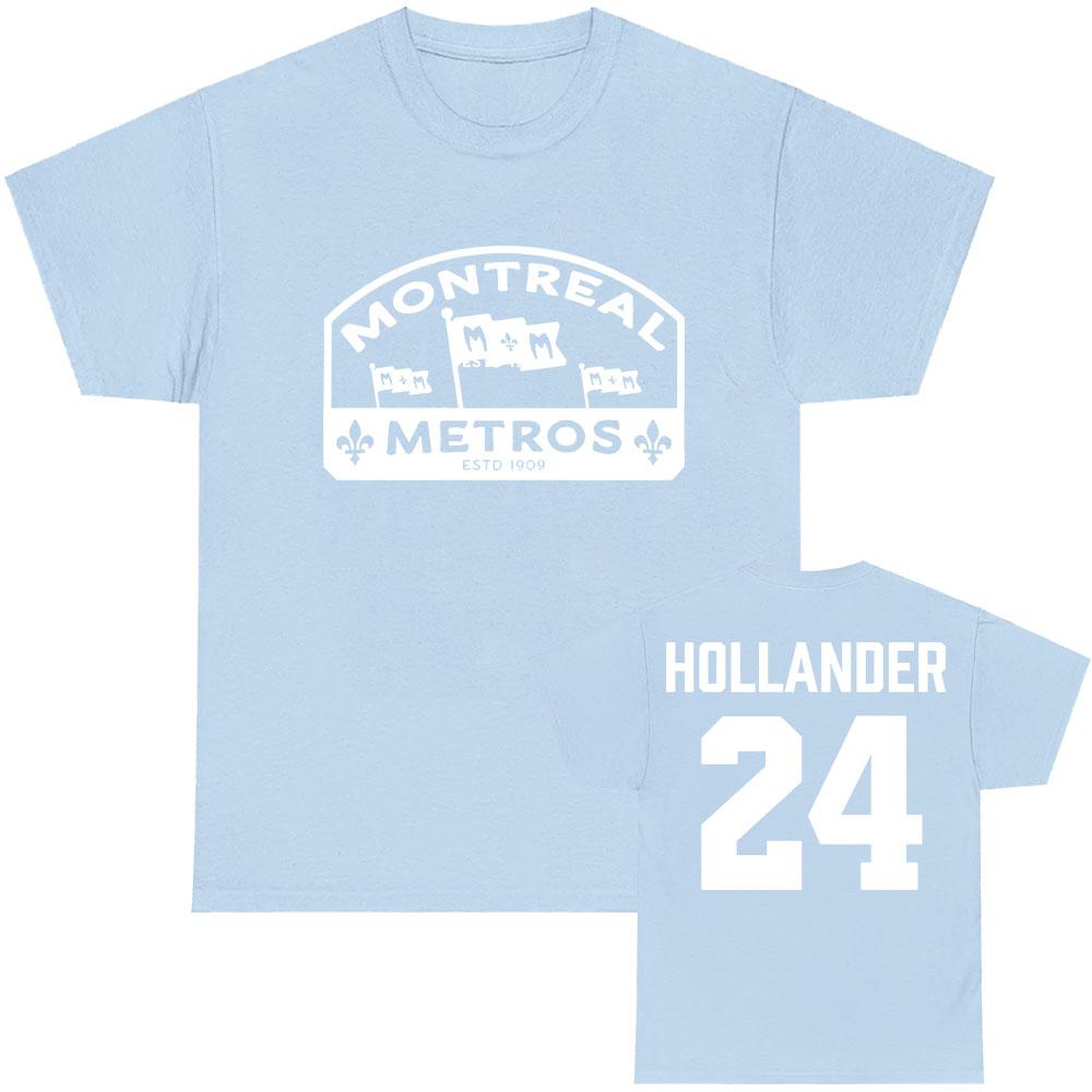 Shane Hollander 24 Montreal Metros Tee Heated Rivalry Graphic Print T-shirt Loose Cotton Unisex Streetwear Merch Men Women Shirt