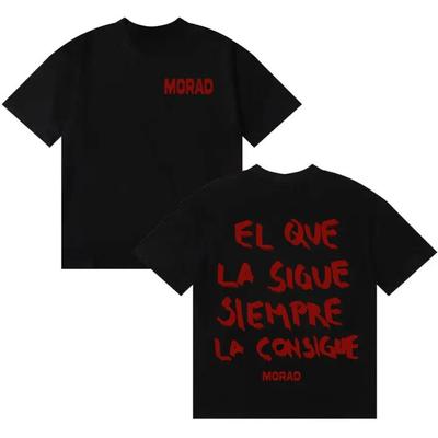 2026 Morad Sigue Tour Grafiche T-shirt Unisex Donna Cotone Magliette Hip Hop Accoglienti Oversize Manica Corta T-shirt Streetwear Y2K