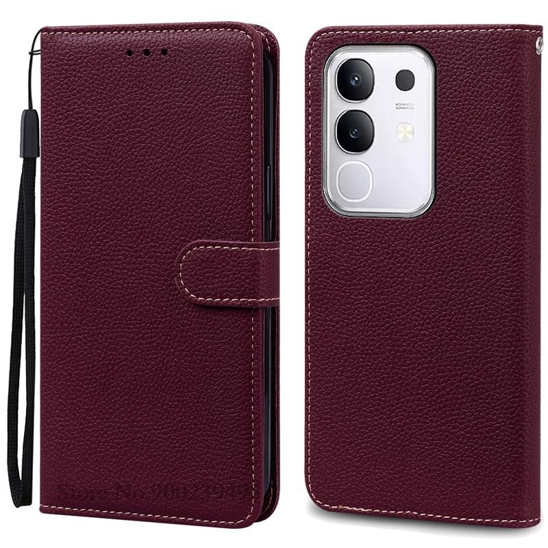 For Vivo Y29 Case Wallet Leather Flip Cover For Vivo Y29 Case Soft TPU Silicone Book Cover Phone Fundas Coque Etui