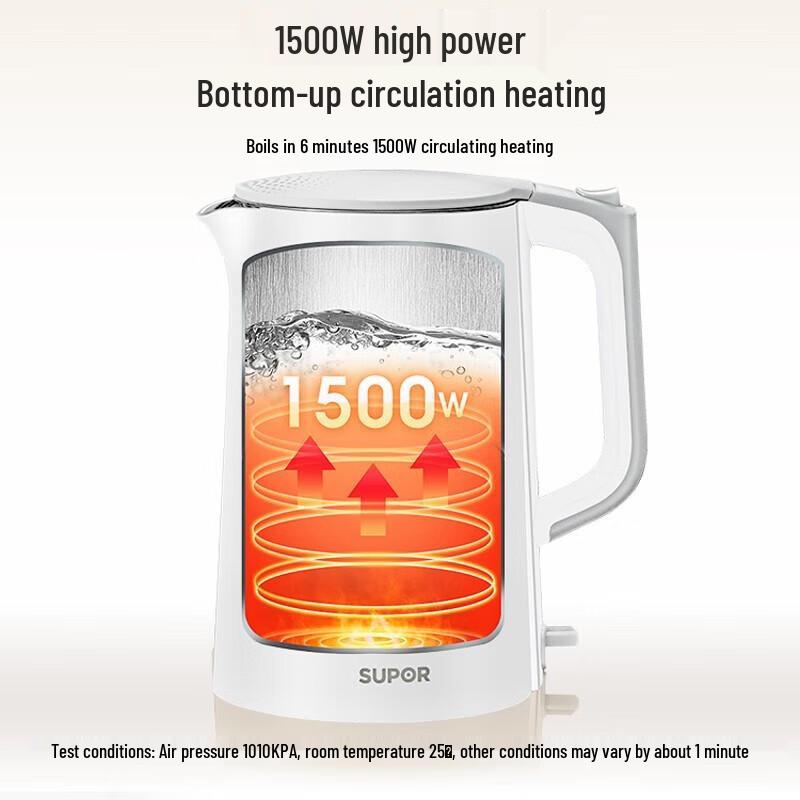 Supor 1.7L Stainless Steel Electric Kettle