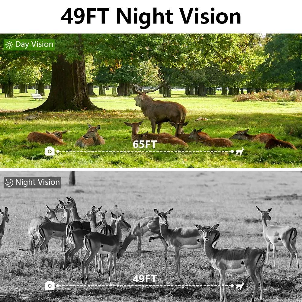 8K WiFi Waterproof Trail Camera PR801W 60MP Supports APP Viewing for Outdoor Animal Hunting Night Vision and Farm Monitoring