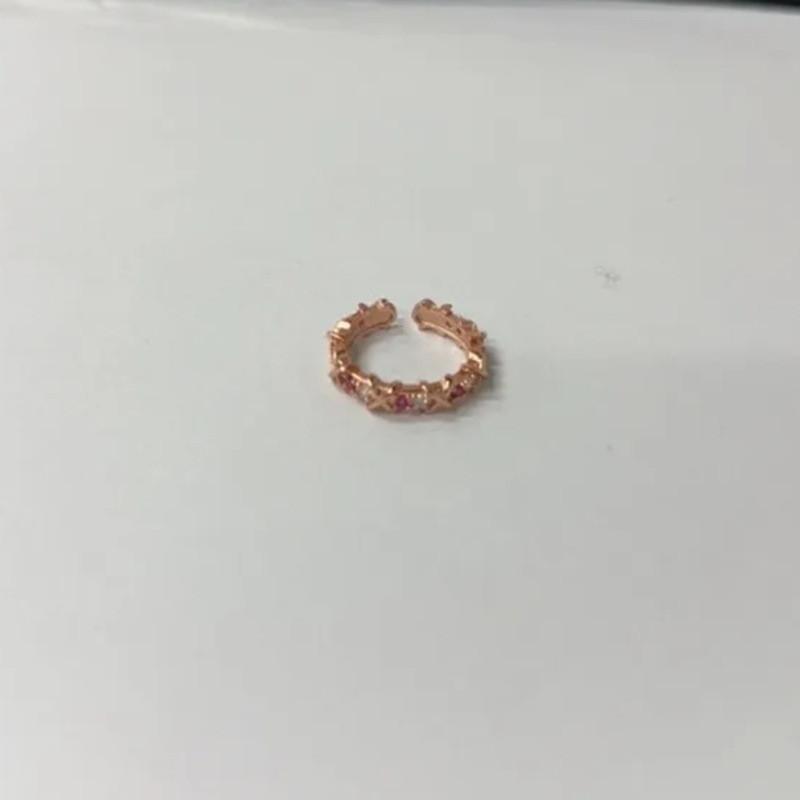 Unique Geometric Fashionable Copper Ring For Women With Dazzling Stones Zirconia