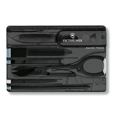 Swiss Card Classic Translucent Black Swiss Army Knife Multifunctional Stationery Stationery Scissors with Ballpoint Pen Design Award Winner