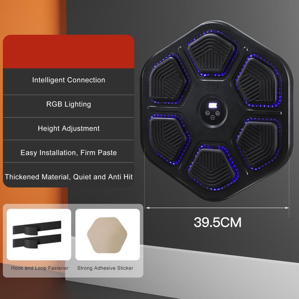 Music Boxing Machine Electronic Reactive Wall Punching Target Home Boxing Trainer Workout Equipment for Adults Kids