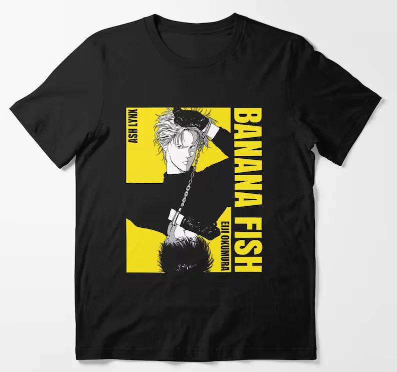ANIME BANAFISH BLACK T SHIRT UNISEX STYLE S