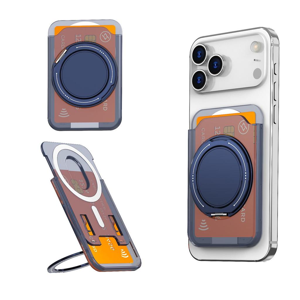 MagSafe Card Holder with 360° Rotating Bracket for iPhone