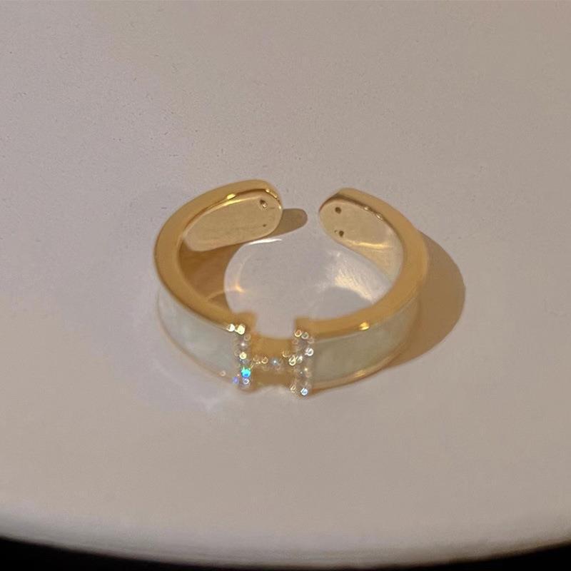 Modischer S925 Silber Offener Ring mit Mikro-eingelegtem Zirkon H, Perfekt für den individuellen Stil von Frauen und das Tragen am Zeigefinger