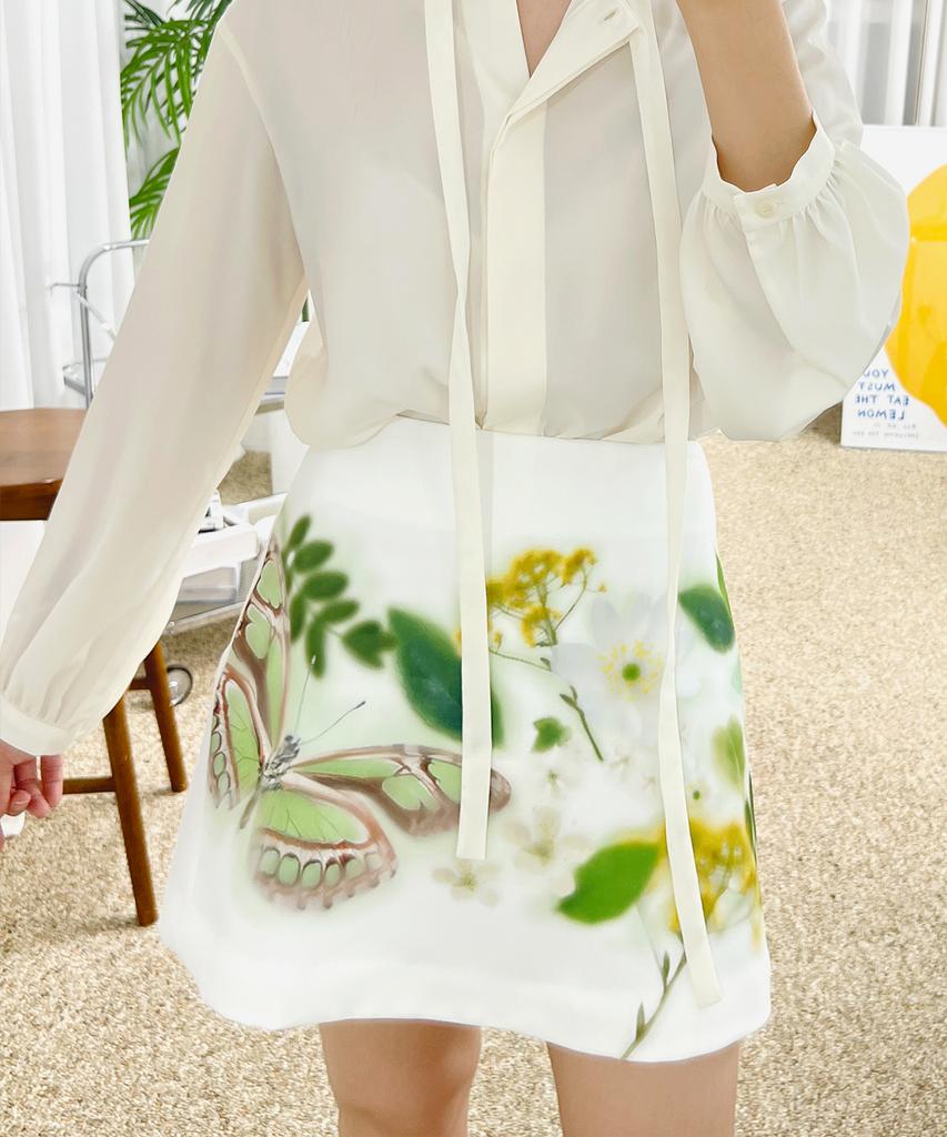 Aiseugadeuneiogongpal Planet Print Mini Skirt