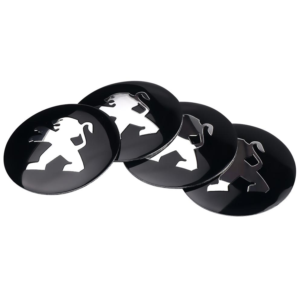 4PCS 56MM Car Styling Wheel Center Hubcap Stickers Decor Accessories For PEUGEOT 107 206 207 208 307 308 508 2008 3008 4008 5008U