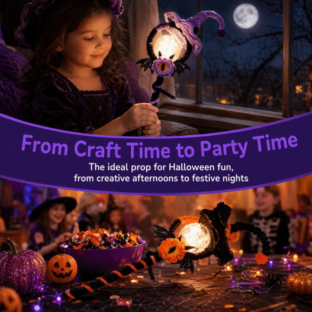 Bendable DIY Halloween Magic Wand with Light String Handheld Lantern Wand  Halloween Party