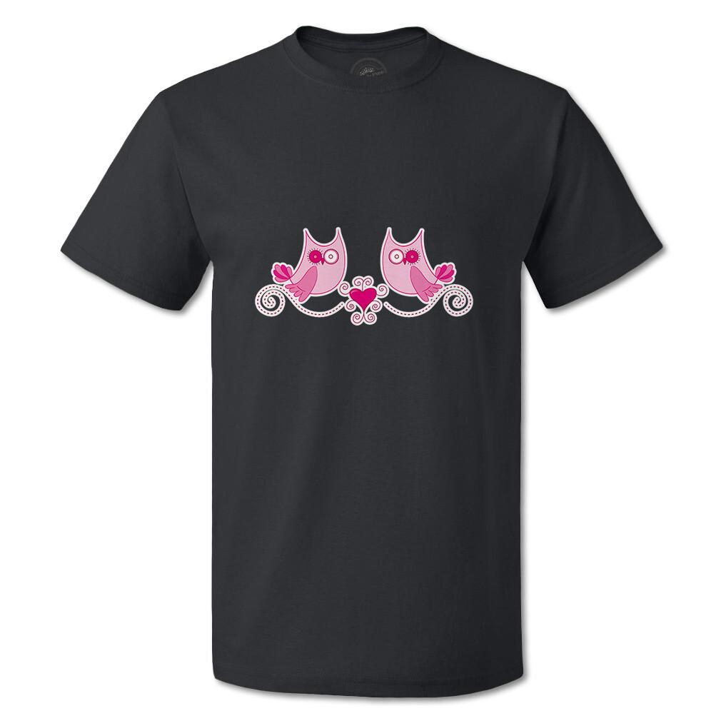 Funny Graphic T Shirts 2 Fall in Love Owls Holidays and Occasions Valentins Day XXXL