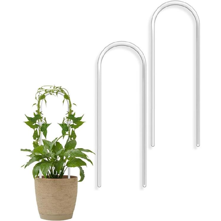 8pc Contemporary Acrylic Flower Stand System Combines U Shaped Circular Vertical Designs for Creative Garden Decoration