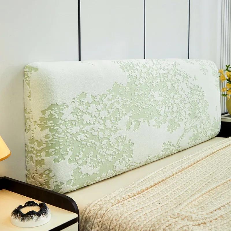 1 PC Headboard Cover Elastic Jacquard Bedside Cover for Bed In Bedroom Easy To Clean Headboard Cover A Pattern of Fancy Trees