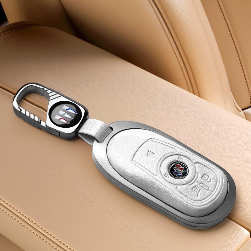 Compatible Key Case for Buick Encore, Envision, Regal, Envision GX/Flag Models, Shell Buckle Design.