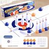 Interaktives Zwei-Spieler Tisch-Curling und Eishockey Spiel für Kinder und Eltern