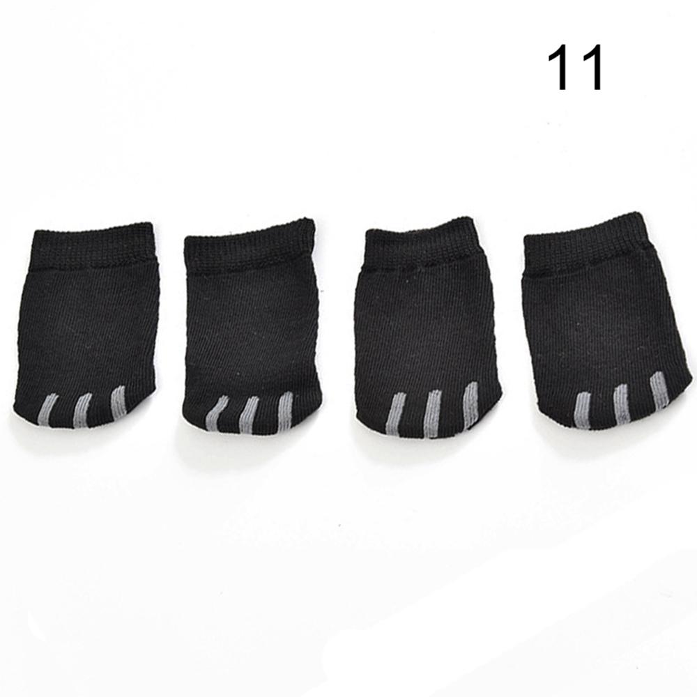 4Pcs Cartoon Table Foot Socks Chair Leg Covers Floor Protectors Non-Slip Knitting Socks For Furniture Cartoon Home Decor