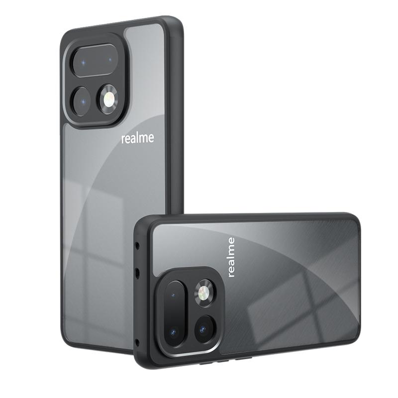 Per Realme 16 Pro Plus 16 Pro Custodia Antiurto Finitura Opaca Sensazione Pelle Opaca PC+TPU Anti-impronte Dita Cover Trasparente Per Realme16