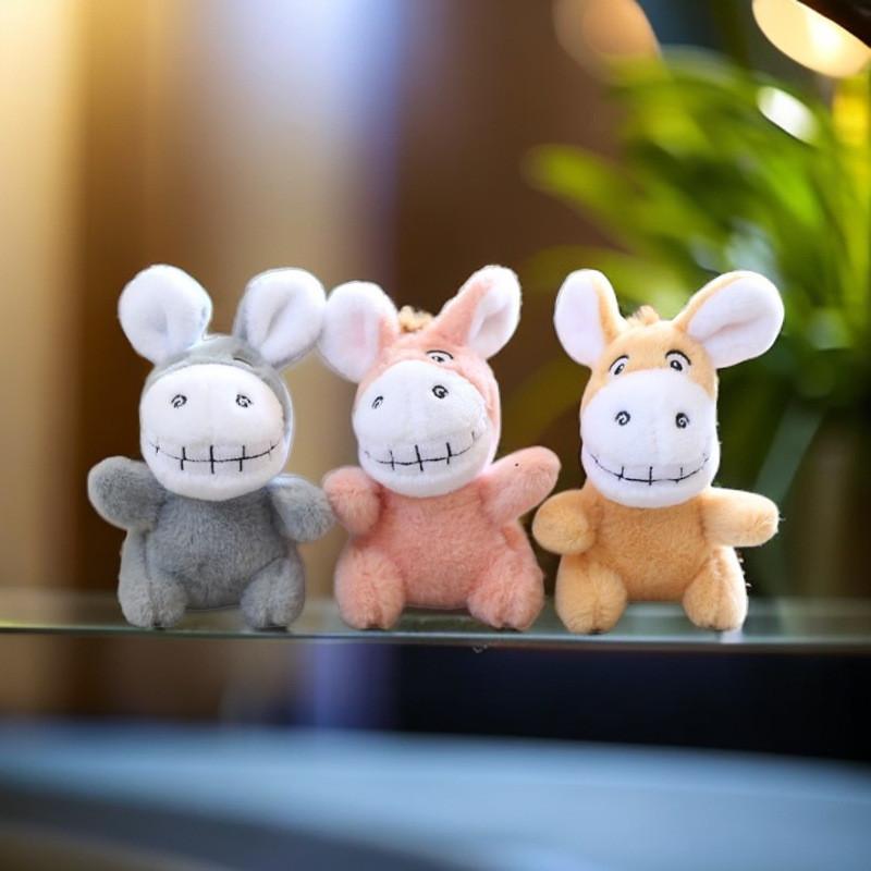 Adorable Plush Donkey Keychain Soft Stuffed Animal Toy Cute Donkey Doll