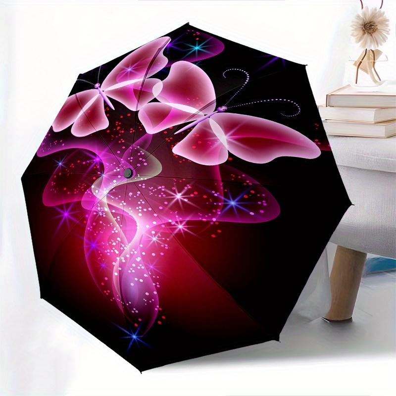 Glowing Pink Butterfly Wall Stickers - Home Decor Art Decals for Youngsters Room Bedroom Living Room Bathroom Office SuppliesU