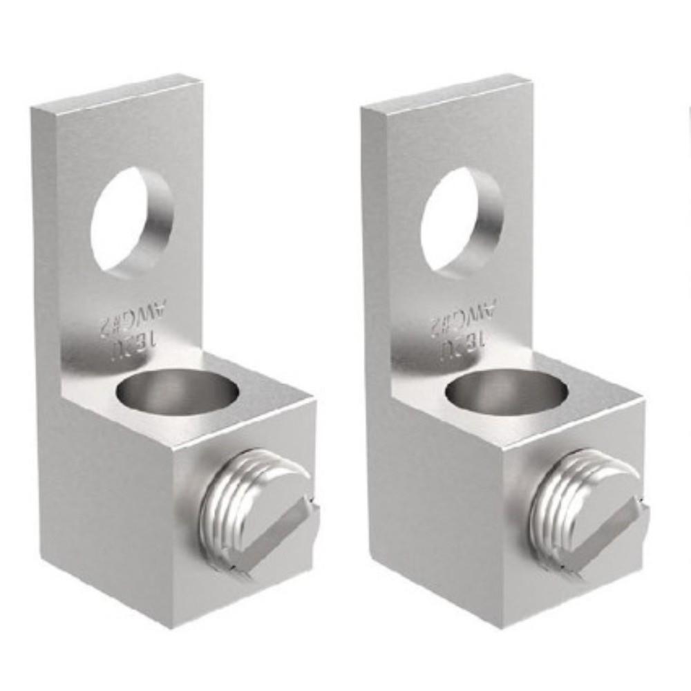 8pcs Slotted Locking Screw Grounding Lug Kit 1-Hole Design Mechanical Lug For Electrical Wiring