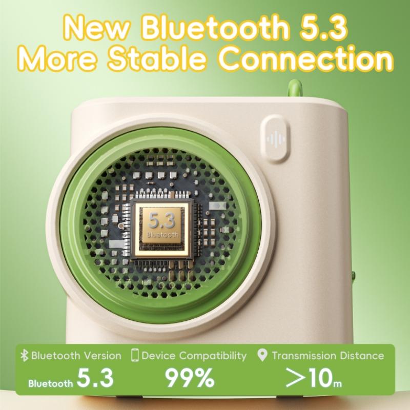 1800Mah Portable Wireless Speaker Bluetooth 5.3 Mobile Phone Desktop Home Outdoor Convenient Mini Subwoofer Support Tf Card