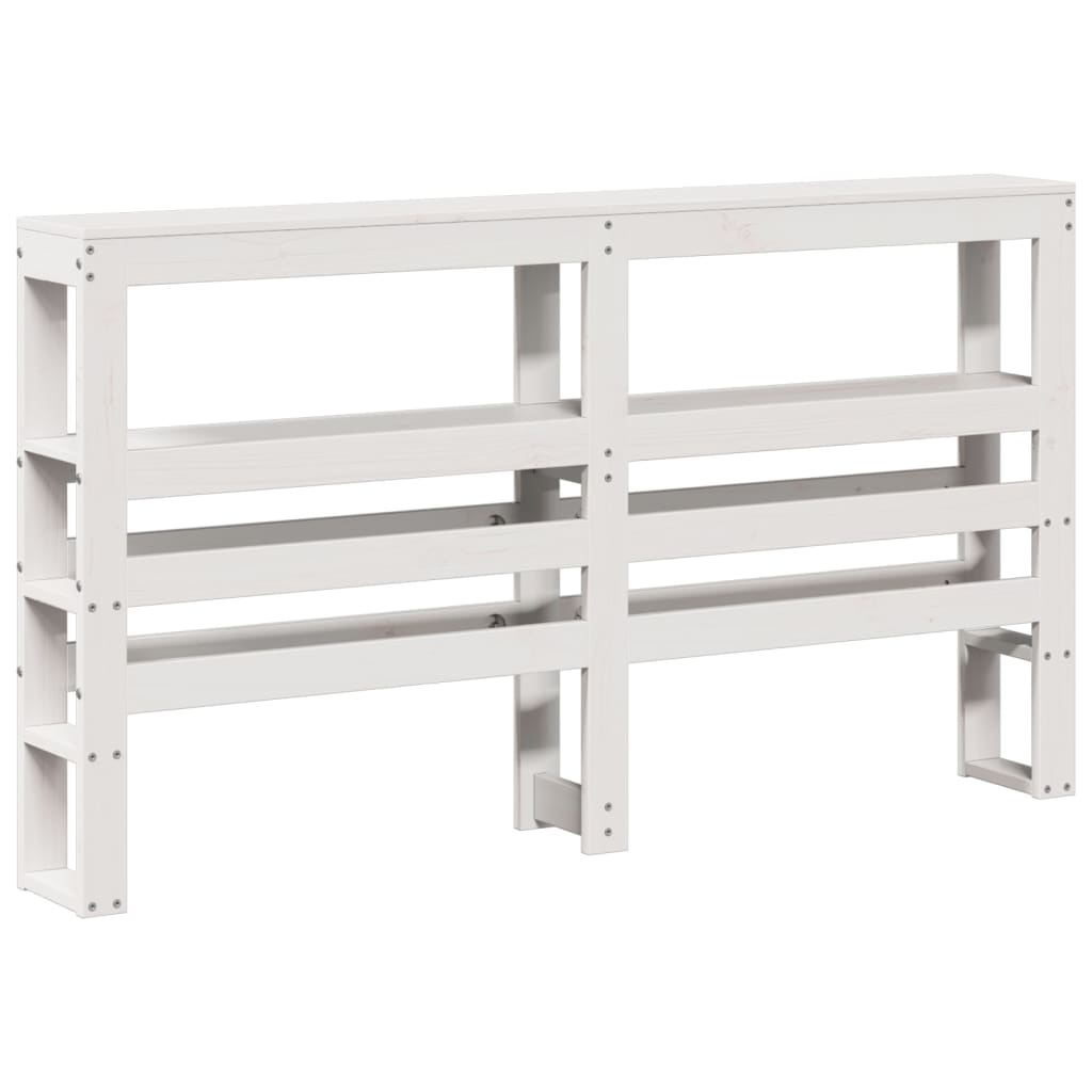 Vidaxl Bed Frame Without Mattress, White, 120X200 Cm, Pine Wood