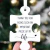 Teacher Ornament, Teacher Gift, Thank You for Being Such An Important Piece of My Life, Tree Hanging Ornament, Home Decor, Room Decor