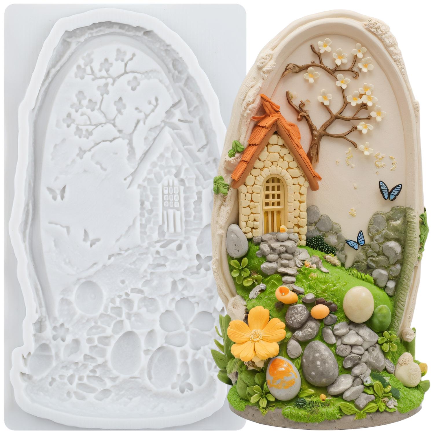 

Дом Силиконовые Формы Дом Форма для Фондана Инструменты для Украшения Торта Топпер для Кексов Шоколадные Конфеты Ремесло Мастика Полимерная Глина серый