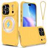For iPhone 17 Pro Max,17 Air Case Magnetic Soft TPU Liquid Silicone Strap Cover With Microfiber Lining for iPhone17
