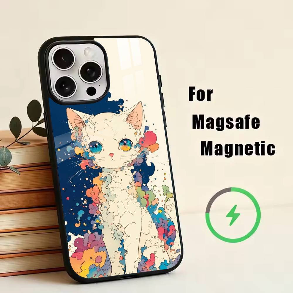C-Cartoon illustration  Phone Case For iPhone17,16,15,14,13,12,11 Plus,Pro Magnetic For Magsafe Wireless Charging