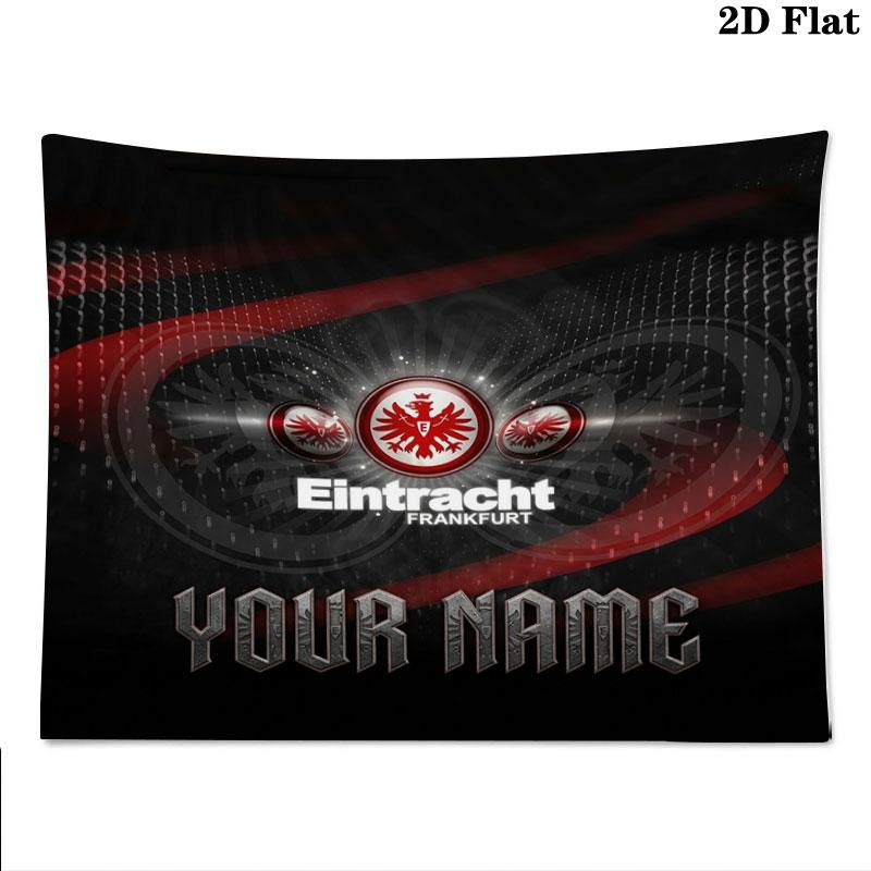 Eintracht Frankfurt Custom Name Wall Tapestry Aesthetic Wall Hanging Printed Fabric Blanket Decorative Tapestries for Bedroom Living Room Home Decor