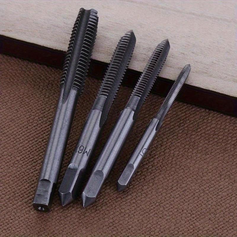 High Quality 6pcs T-type Wrench Drill Set Hand Tapping Tools Machine Screw Thread Tap Twist Bit M3/M4/M5/M6/M8 Tap Set DIY Tool