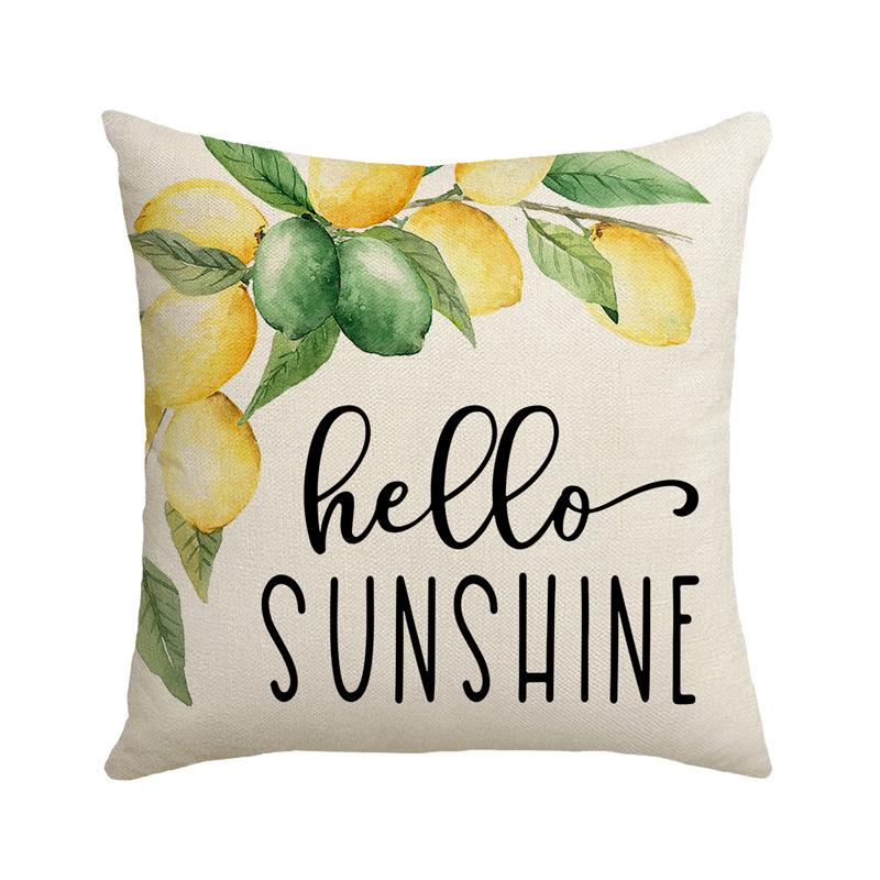 New Modern Simple Summer Lemon Decorative Pillow Nordic Ins Sofa Bedside Living Room Fruit Pillow Cushion