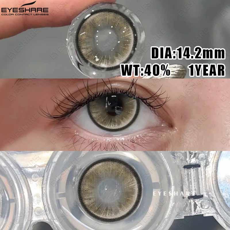Eyeshare Colored Contact Lenses Comfortable Natural Brown Contact Lenses Blue Eye Makeup Lenses Green Colored Makeup Contact Lenses 1 Pair