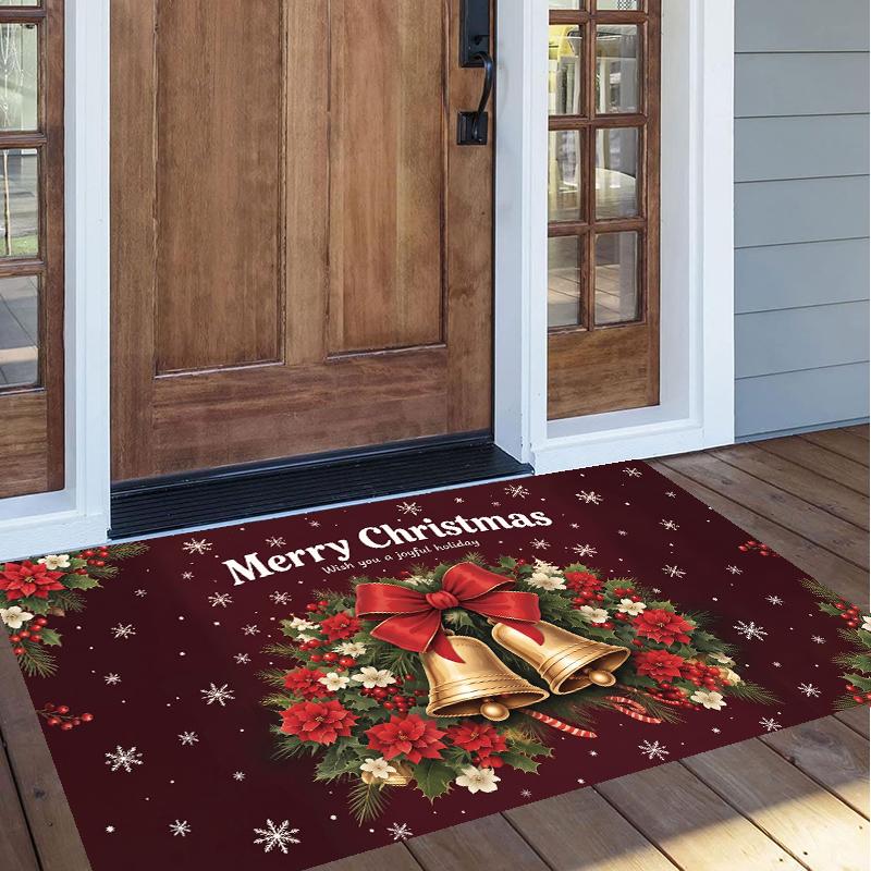 Christmas Pattern Square Area Rug Comfort Indoor Floor Carpet For Home Holiday Gift