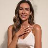 Princess Square Bag Small Sugar Cube Ring Plated With Rose Gold Imitation Live Mouth Adjustable Ring