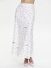 2025 Spring/Summer Floral Satin High-Waisted Midi Skirt