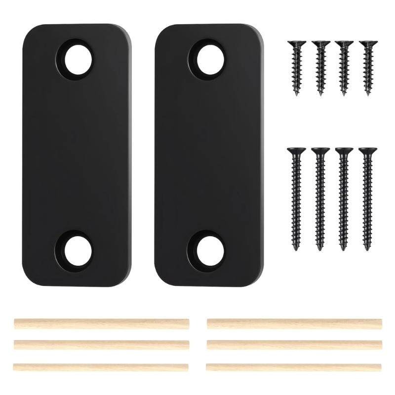 Door Strikes Hole Cover Stainless Steel Door Edges Hole Filler Plate Includes Mounting Accessories Easy To Install