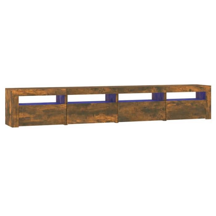 VidaXL TV Stand with LED Lights Entertainment Center Storage Media Unit Living Room Furniture Home 3152767