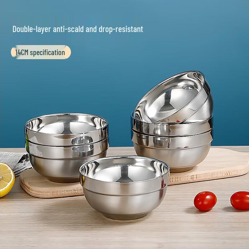 PYTHONIC 304 Stainless Steel Double Wall Insulated Soup/Rice Bowl