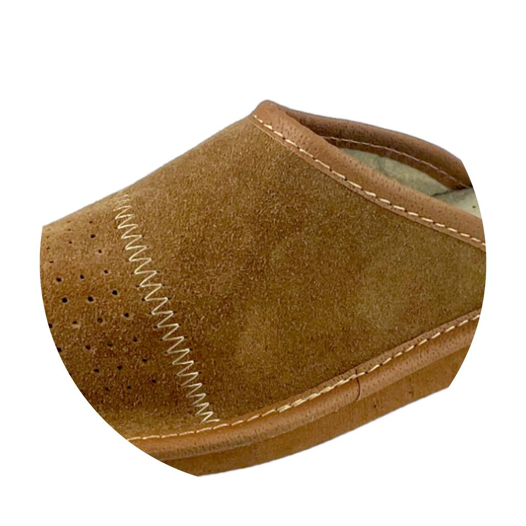 Men's suede slippers, men's velvet leather slippers 44