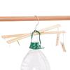 Bamboo Clip Pants Rack with Traceless Hangers - Four-Corner Drying Hanger