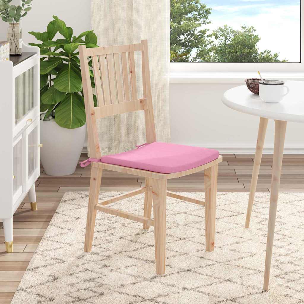 Seat Cushions 4 Pieces Pink 40 X 40 X 3 Cm Fabric