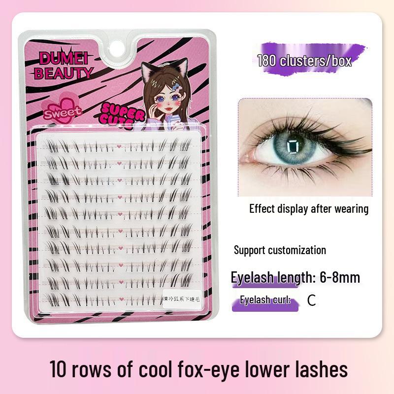 10-Row Autumn Leaf & Sunflower Faux Eyelashes - Flat, Glue-Free