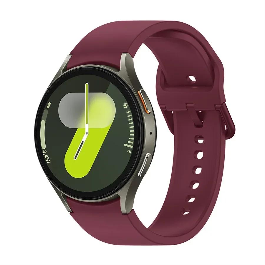 Silicone Strap For Samsung Galaxy Watch 7 6 5 4 44mm 40mm 5 45mm 20mm Bracelet Galaxy Watch6 4 Classic 47mm 43mm 46mm 42mm Band