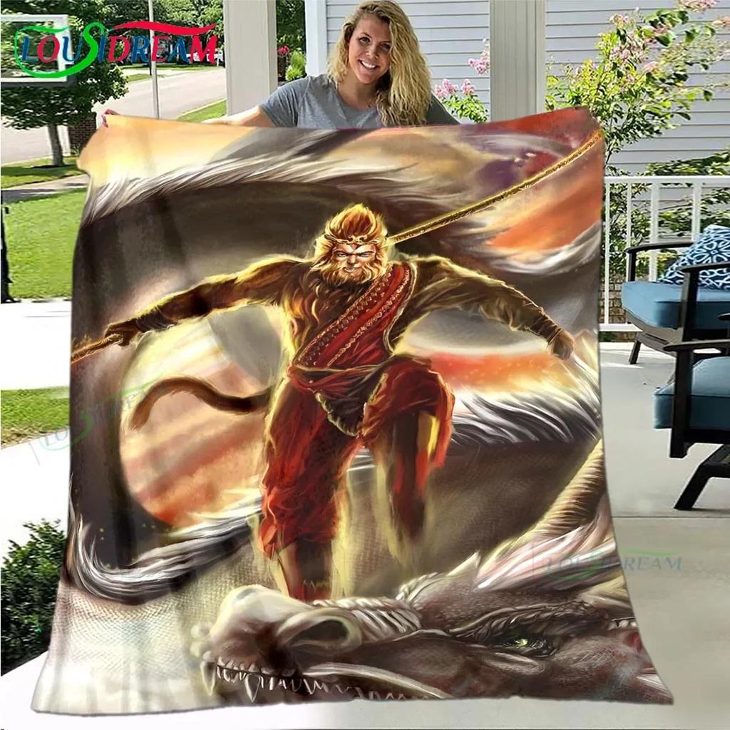 Role The Monkey King Printed Four Seasons Blanket Sofa Cover Travel Bed Plush Blanket Travel Office Break Blanket Birthday Gift